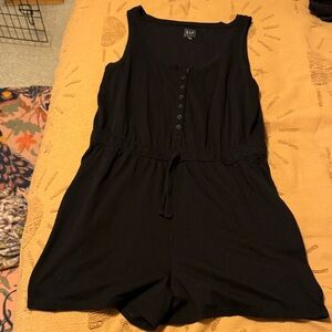 GAP Black Button-Front Romper
